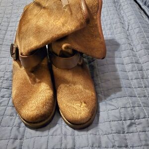 Frye Pony Hair Engineer Boots 8.5